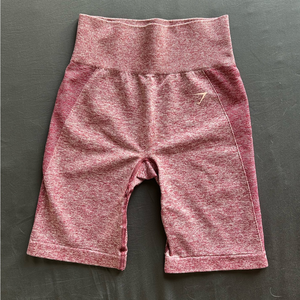 Gymshark Heathered Red Bike Shorts